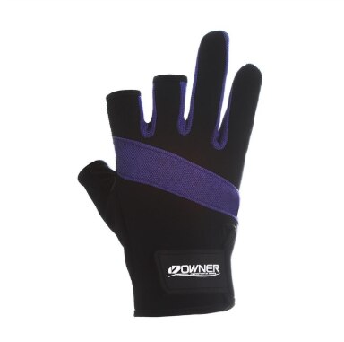 Japan der BESITZER Angeln handschuhe Anti-Unterhose Handschuhe Importiert Schaffell Tragen-beständig Stoff männer handschuhe warm halten: Violett 3 Finger schneiden / L