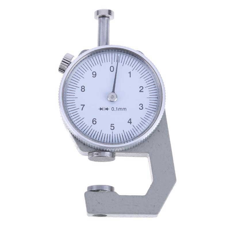 0 to 10mm Range Measuring Tool 0.1mm Resolution Round Dial Thickness Gauge: Default Title