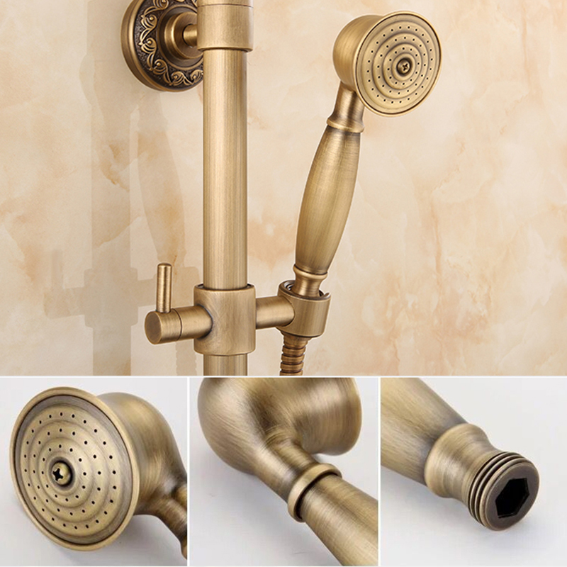 Antique Bronze Hand Holder Shower Brass Bronze Bath Shower Hand Replace Bathroom Copper Shower ML001