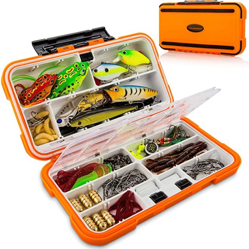 VINGVO caisse de matériel de pêche 10 grilles / boîte étanche boîte de