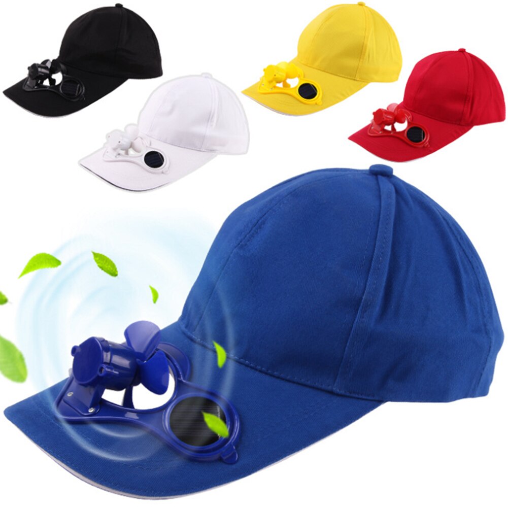 Summer Unisex Outdoor Sports Baseball Caps Hats with Solar Power Cooling Fan