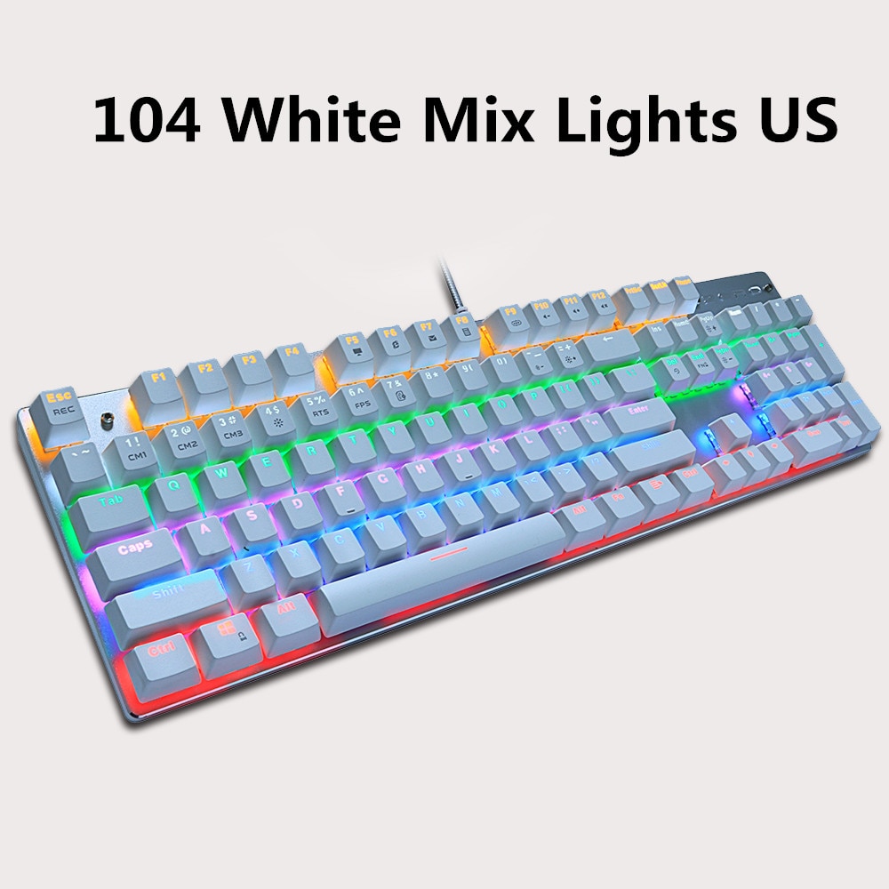 METOO-ZERO Round Keycap Gaming Mechanical Keyboard Blue Black Red Switch Anti-Ghosting USB Wired LED Backlight Keyboard for PC