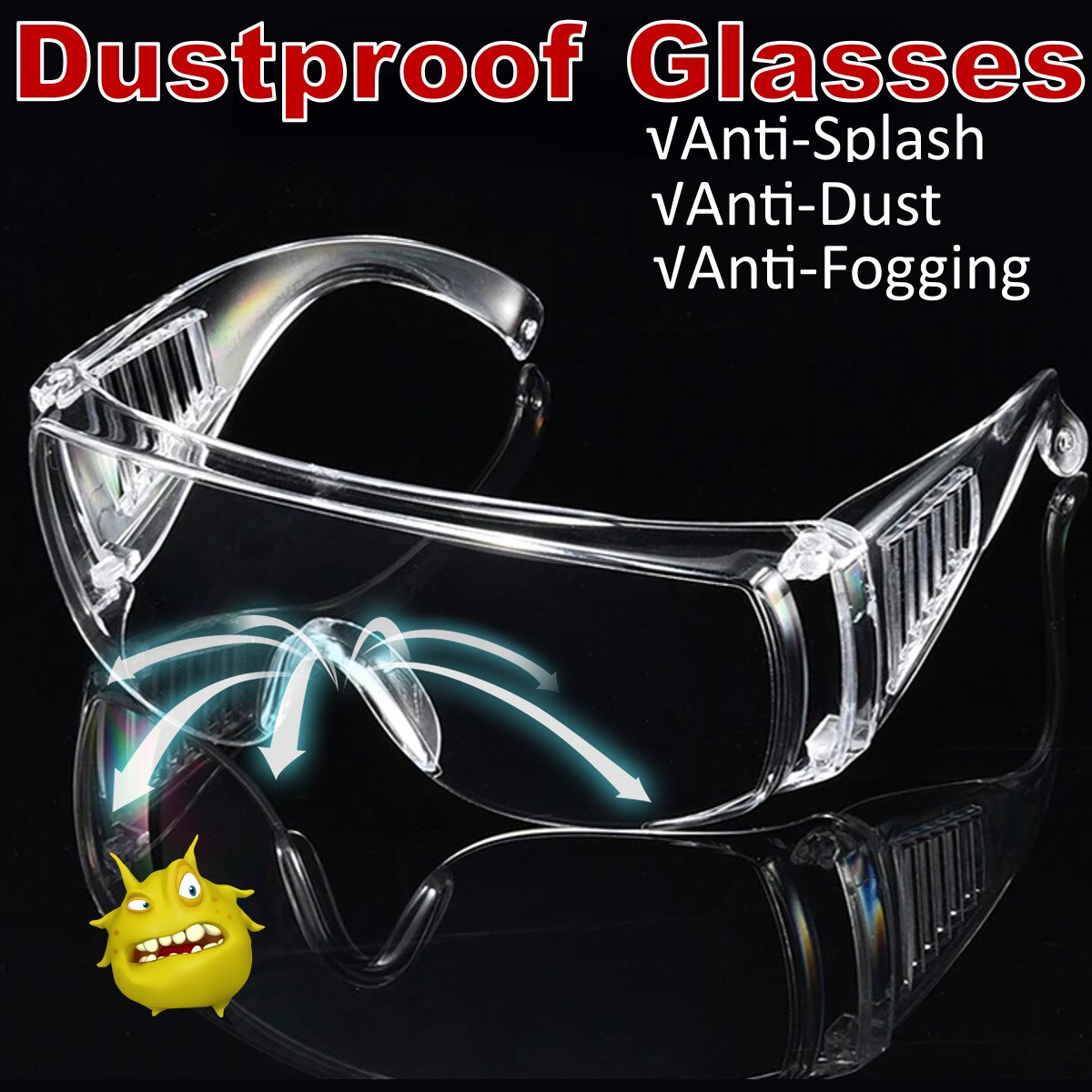 Clear Eyewear Veiligheidsbril Anti-Splash Slagvast Lens Werk Veiligheidsbril Voor Thuis Carpente Tandarts Ogen Bescherming