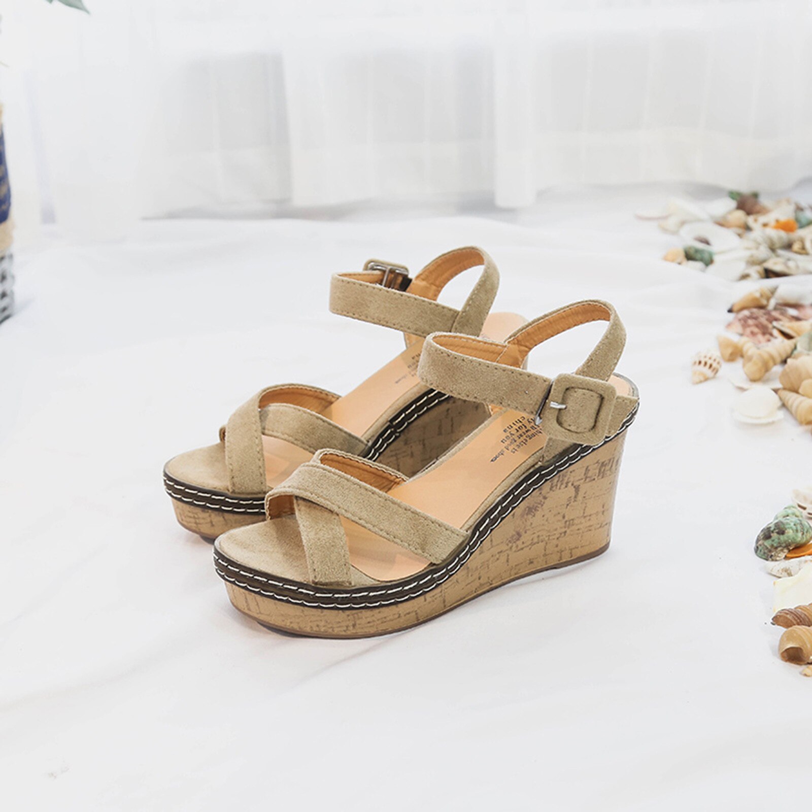 Zomer Hoge Hak Open Teen Muffin Platform Dikke Zolen Vrouwen Schoenen Zomer Mode Sandalen Schoenen Slippers Strand schoenen