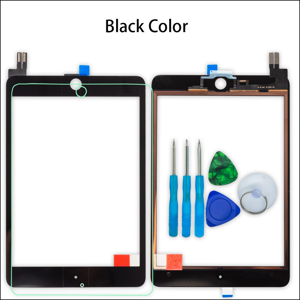 1 stück touchscreen für ipad min 5 (5th. generation  a2124 a2126 a2133 , digitizer-sensor-glaspanel mit werkzeug und gehärtetem glas