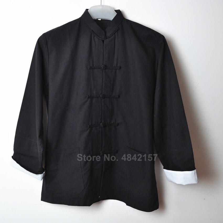 Katoen Linnen Chinese Traditionele Kostuums Tang Pak Voor Mannen Retro Vintage Jasje Shirt Knoop Knop Mandarijn Kraag Tops Outfits