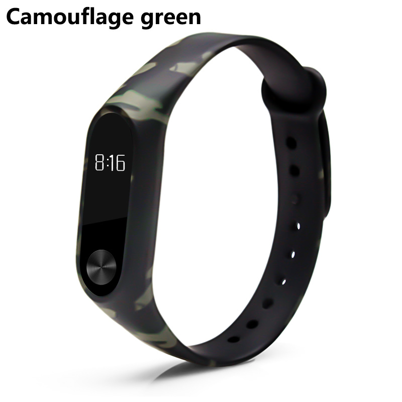 Correa BOORUI miband 2 correa pulseira silicona mi2 correa de muñeca de repuesto para xiaomi miband 2 pulseras inteligentes bandas: Camouflage green