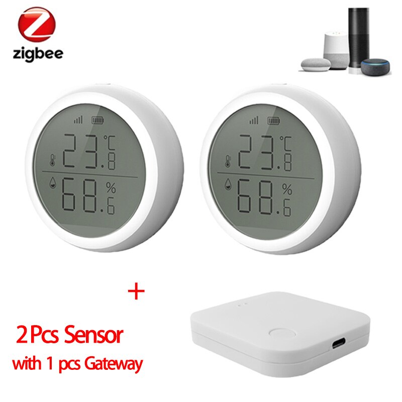 Tuya ZigBee Smart Home Temperature And Humidity Sensor With LCD Screen Works With Home Assistant and Tuya Zigbee Hub