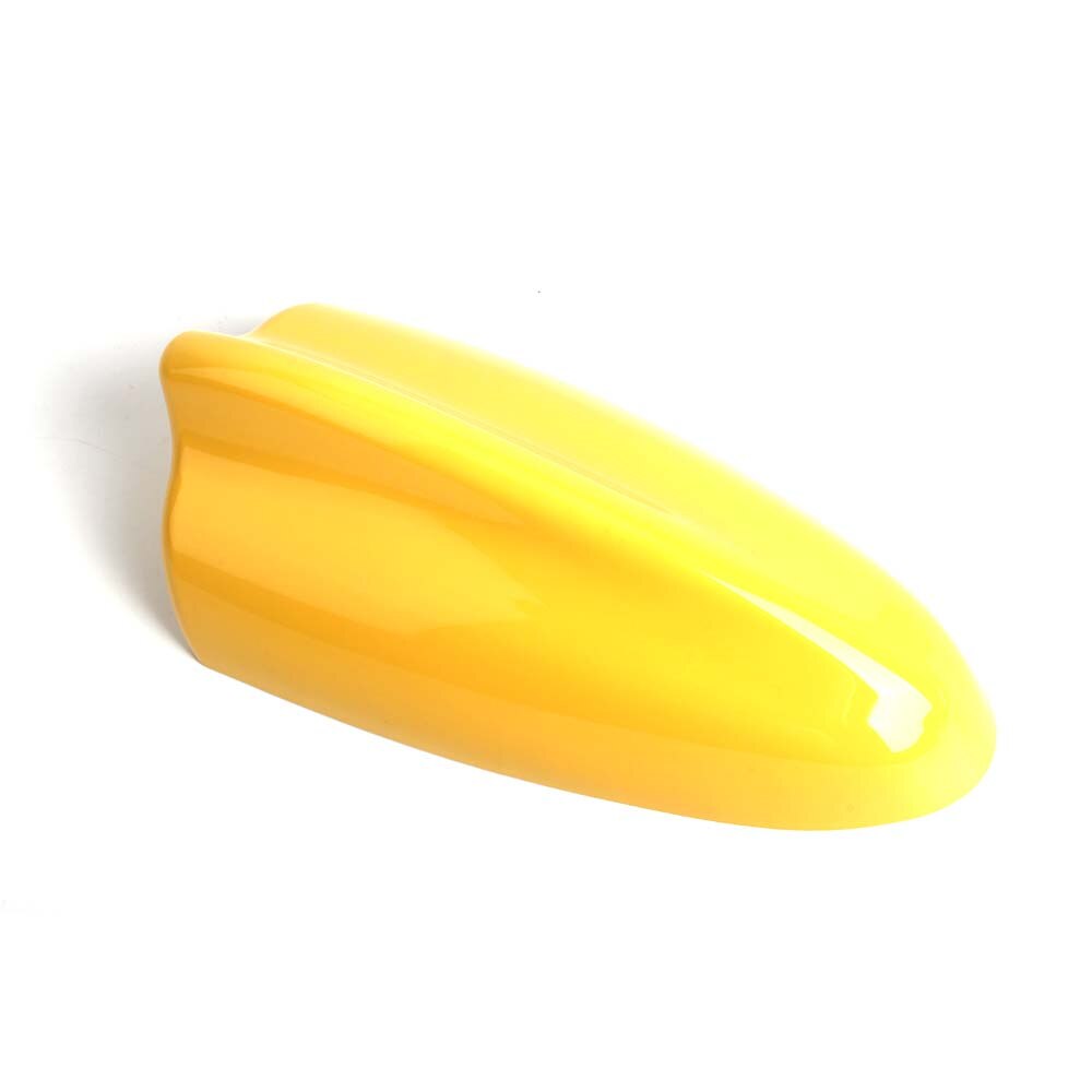Antena de aleta universal para coche, radio especial para coche, antena de superaleta de tiburón, antenas de radio de coche especiales con pegatinas adhesivas 3M: Amarillo