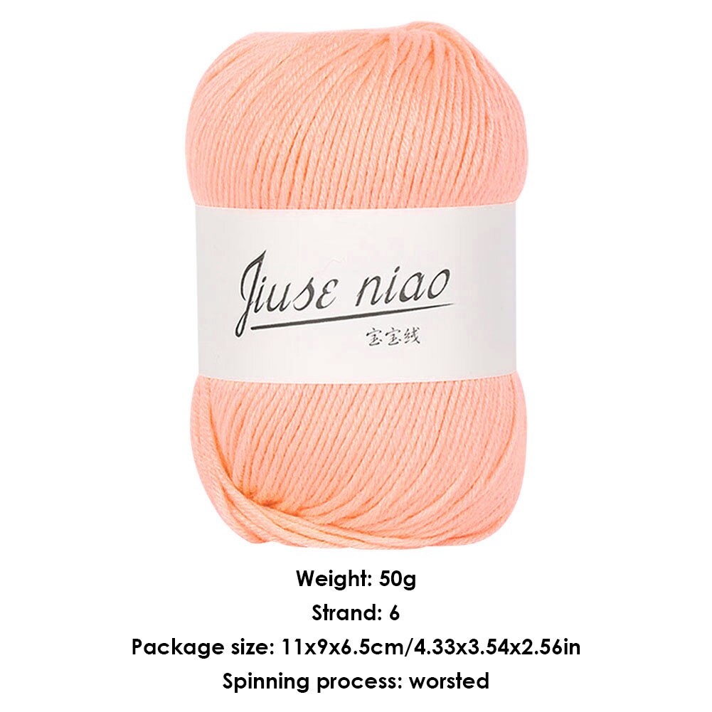 Soft Rival Line Knitting Tape Yarn Thread 50g/roll Cotton Thin Yarn for Crochet Stitching Knitting Soft DIY Baby Thread