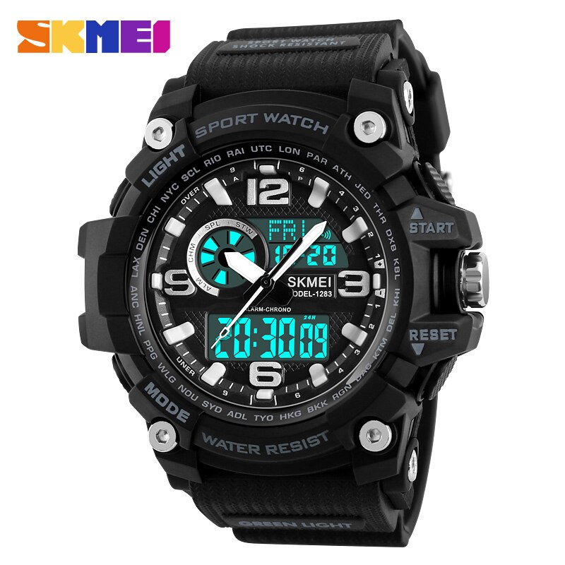 Men's night light waterproof sports electronic meter student timers: F