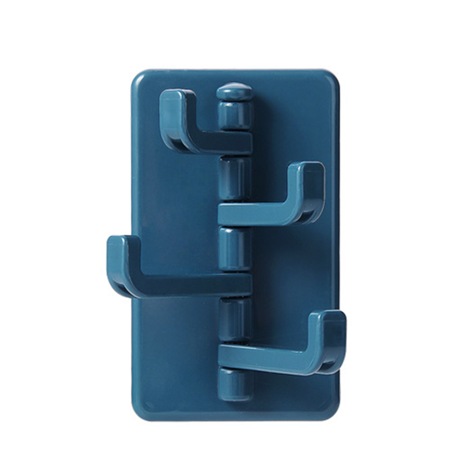 Gancho giratorio multiusos, gancho de 4 eslabones, estante de pared para baño, toallero, sin perforación y sin huellas, WWO: Blue 10pcs