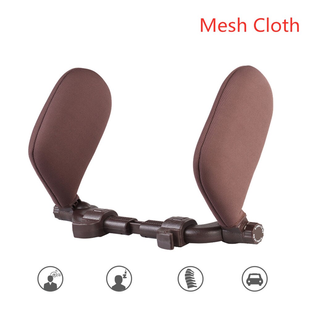 Poduszka robić spania samochodu zagłówek fotelik samochodowy wsparcie szyi dla dziecka kręgosłw górę szyjny regulowana szerokość wysokość dla większość samochodów z zagłówkami: kawa mesh
