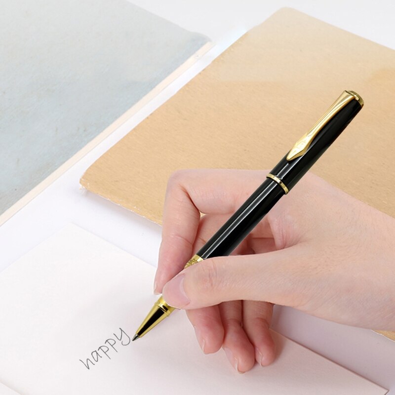 GEEHUA Luxury Fountain Pen Set, Sooth Writing Fine Nib Pen Black Etal