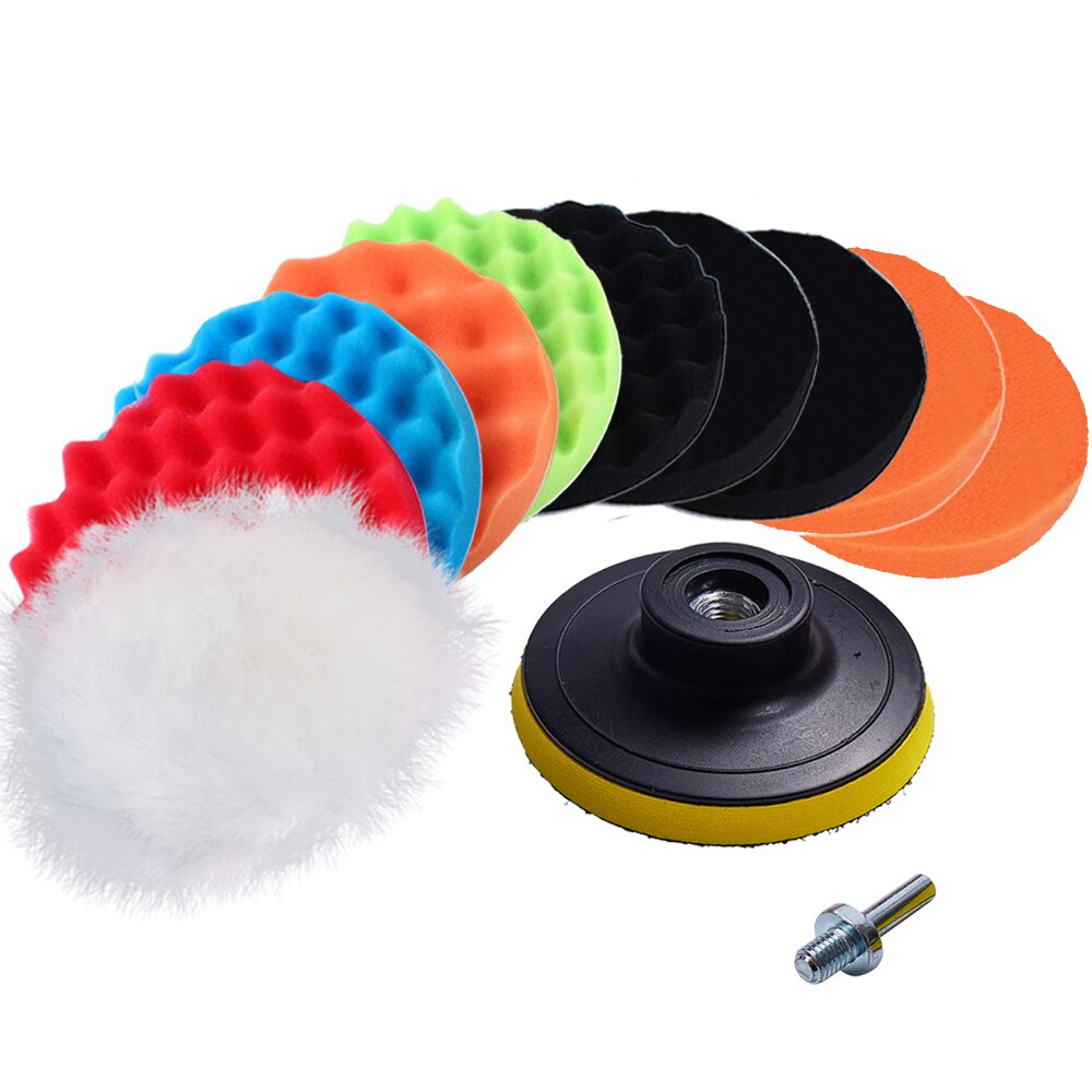 12 stk bil polering pad polering svamp pads til båd skum polermaskine voks polering pad kit til auto ridser fjerne