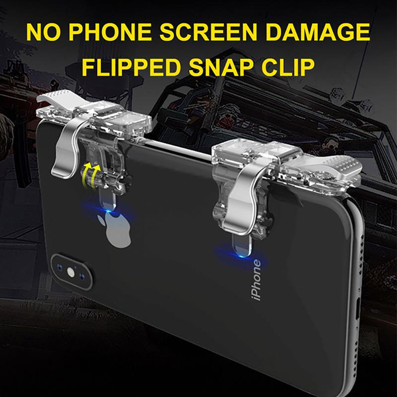 2 stuks  u9 zesvingerige mobiele controller smartphone mobiele gaming triggerknop shooter richttoets gamepad joystick voor het spelen van games