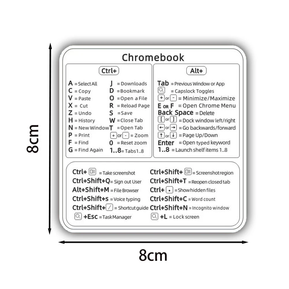1pc naklejki ze skrótami klawiaturowymi do systemu word, excel, mac os, naklejka ochronna na laptopa z grafiką i literami