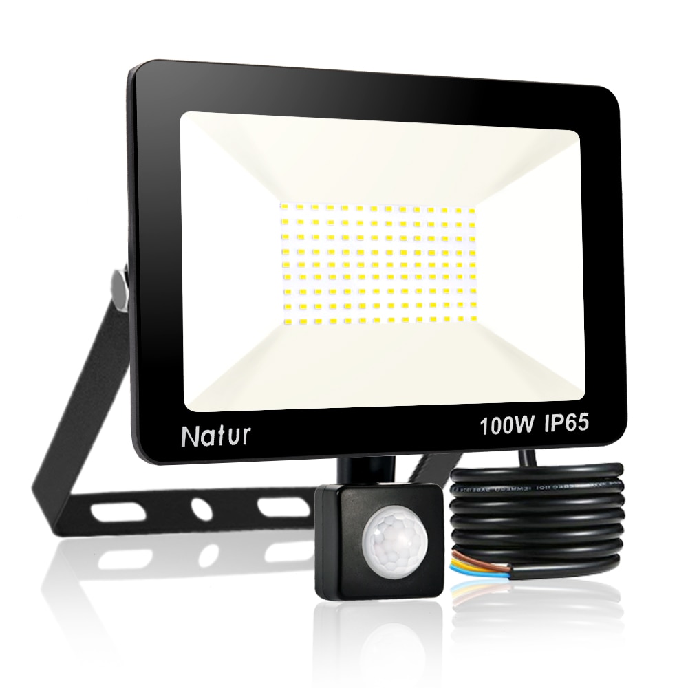 Led Exterior Outdoor Spot Light Motion Sensor Led Floodlight 10W 20W 30W 50W 100W Infrared Human Body Induction Wall Lamp Light