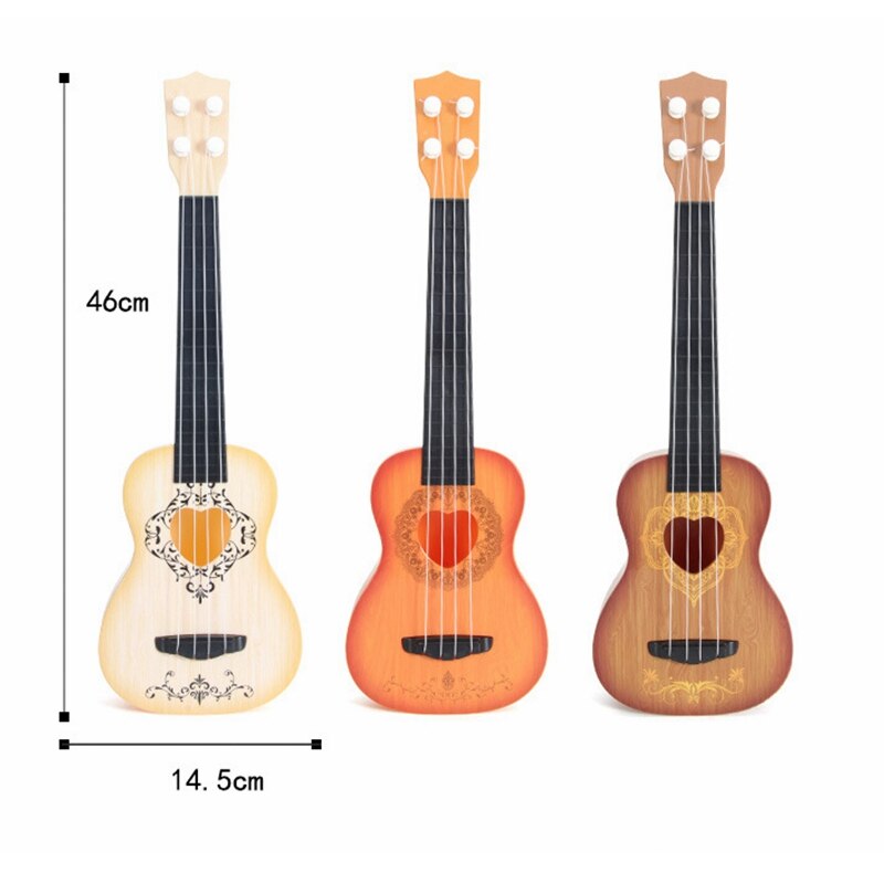 Ukulele – Instruments de musique à quatre cordes, d'anniversaire pour enfants, jouets en plastique, Mini guitare pour étudiant Uke pour débutants