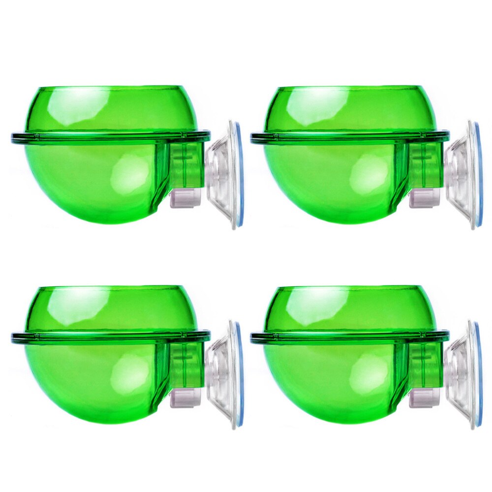 4Pcs Reptile Feeder with Suction Cup Lizard Wall Hanging Feeder Anti-Escape Bowl