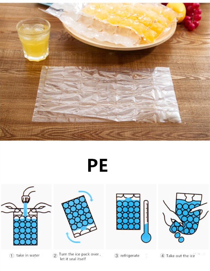 Bolsas desechables para hacer hielo, molde para cubitos de hielo, herramienta para beber, bolsas refrigeradoras, utensilios de cocina, 30/50 piezas