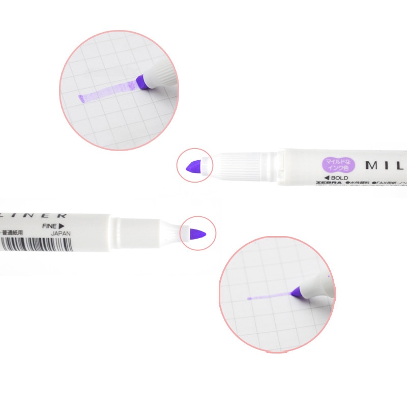 Zebra Mildliner Pastel Highlighters WKT7 Text Marker Japanese Stationery