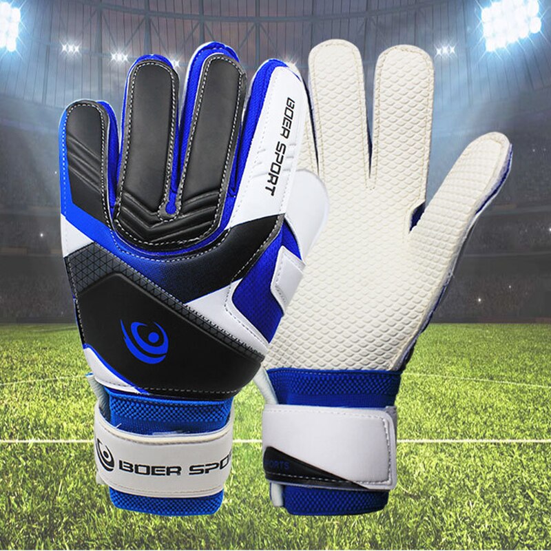 Anti-skid Teenager Men\'s Goalkeeper Finger Protection Gloves Thickened Latex Soccer Football Goalie Goal