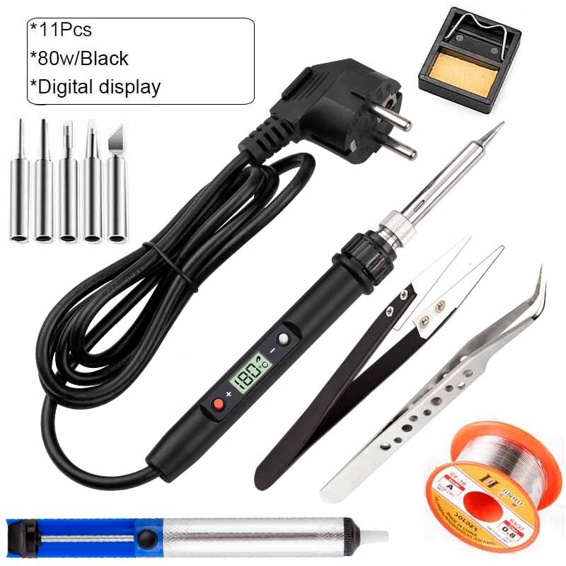 Soldering Kit 9 In 1, Solder Iron LCD 80w Adjustable Temperature(200 - Foto 3