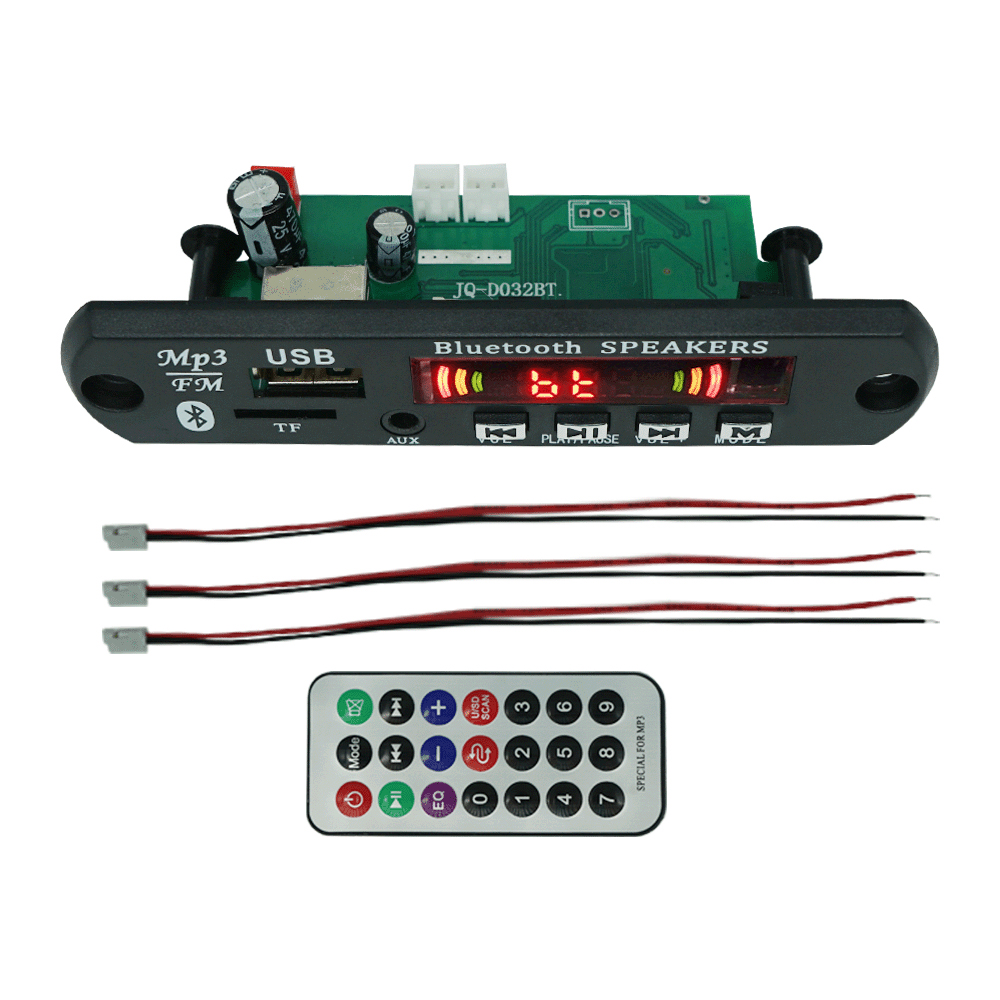 Wireless 2*3W Wireless Handsfree 12v Bluetooth 5.0 MP3 Decoding Board Module Car USB MP3 Player TF Card Slot USB FM