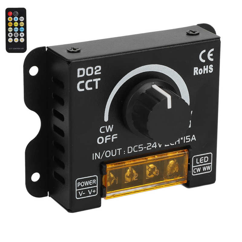 LED Light Strip Dimmer DC 5V-24V Remote Control LED Dimmer for Bar for Home
