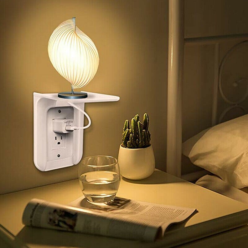 Multi Function Wall Mount Shelf Stand Outlet Phone Tablet Charging Holder Socket Bracket