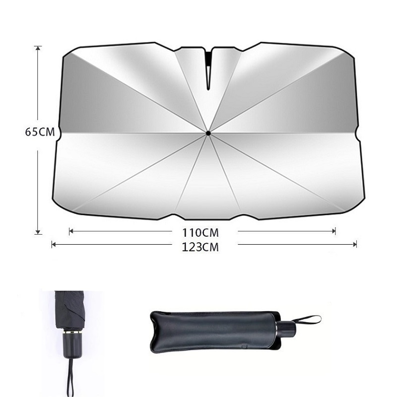Parasol para coche, resistente a los rayos UV, parasol para ventana delantera de coche, cubierta plegable, protección para parabrisas de coche, accesorios para automóvil: Verde
