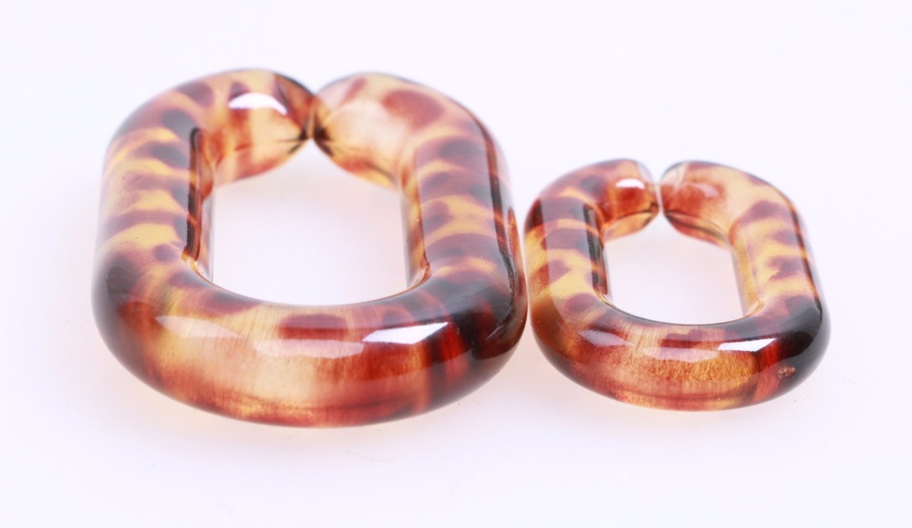 summer Acrylic women handbags strap Thick chain for bags L Shoulder Strap Bag Chains Leopard Plastic Resin Chain