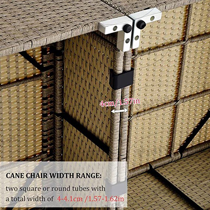 8 stk rattan møbel clips rattan sektionskonnektor fastgørelsesclips sofa justering fastgørelsesanordninger clips sml størrelse