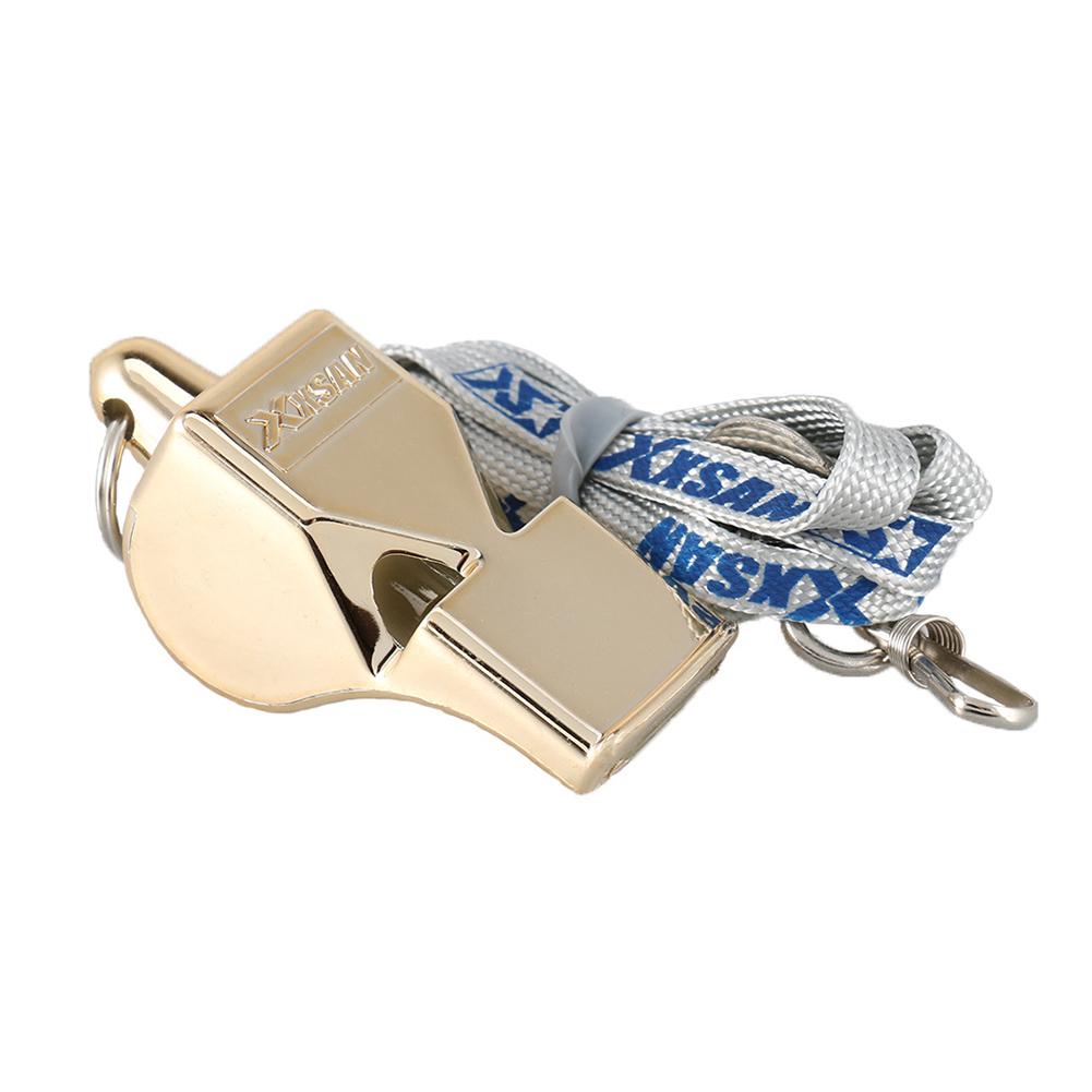 Metalen Fluitje Roestvrij Staal Extra Luid Lanyard Voor School Sport Voetbal Basketbal En Badmeester Bescherming Lanyards