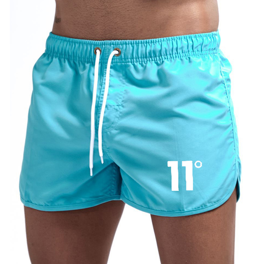 Sommar herr badkläder märkesshorts tryckta strandkläder sexiga badbyxor herr baddräkt låg midja andningsbar strandkläder surfing