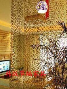 Rattan bamboo curtain straw weaving hanging partition curtain retro natural style of home kindergarten