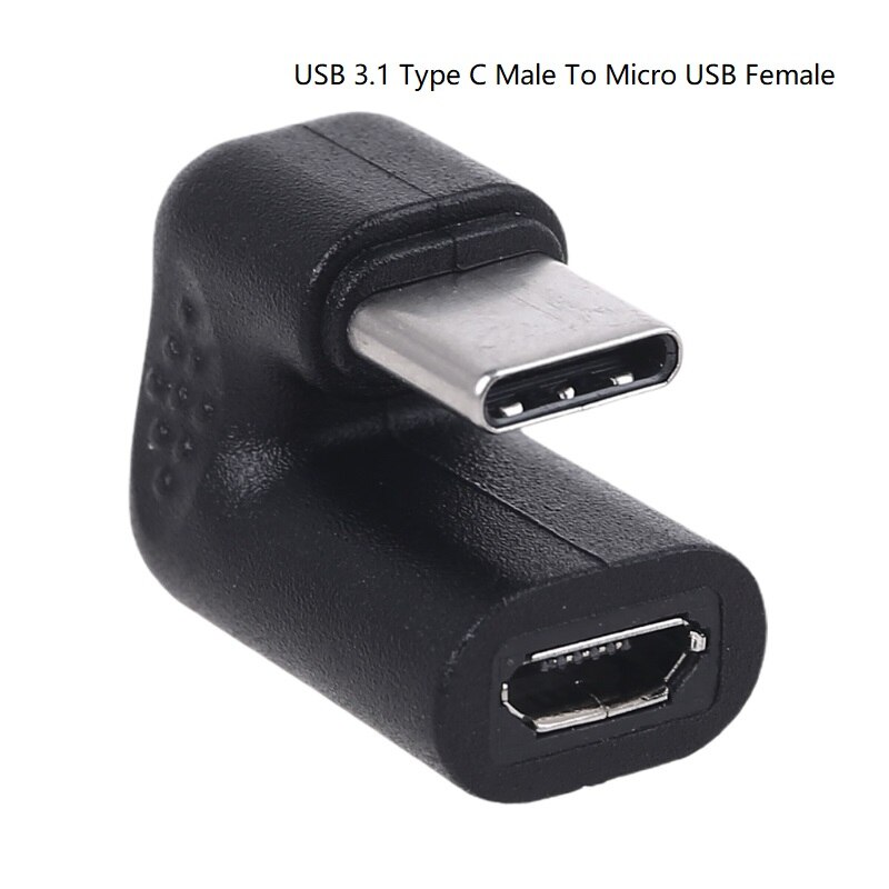 Rät vinkel 90 grader usb 3.1 typ c hane till hona usb c konverteradapter för mobiltelefon surfplatta laptop usb c laddare  x6hb