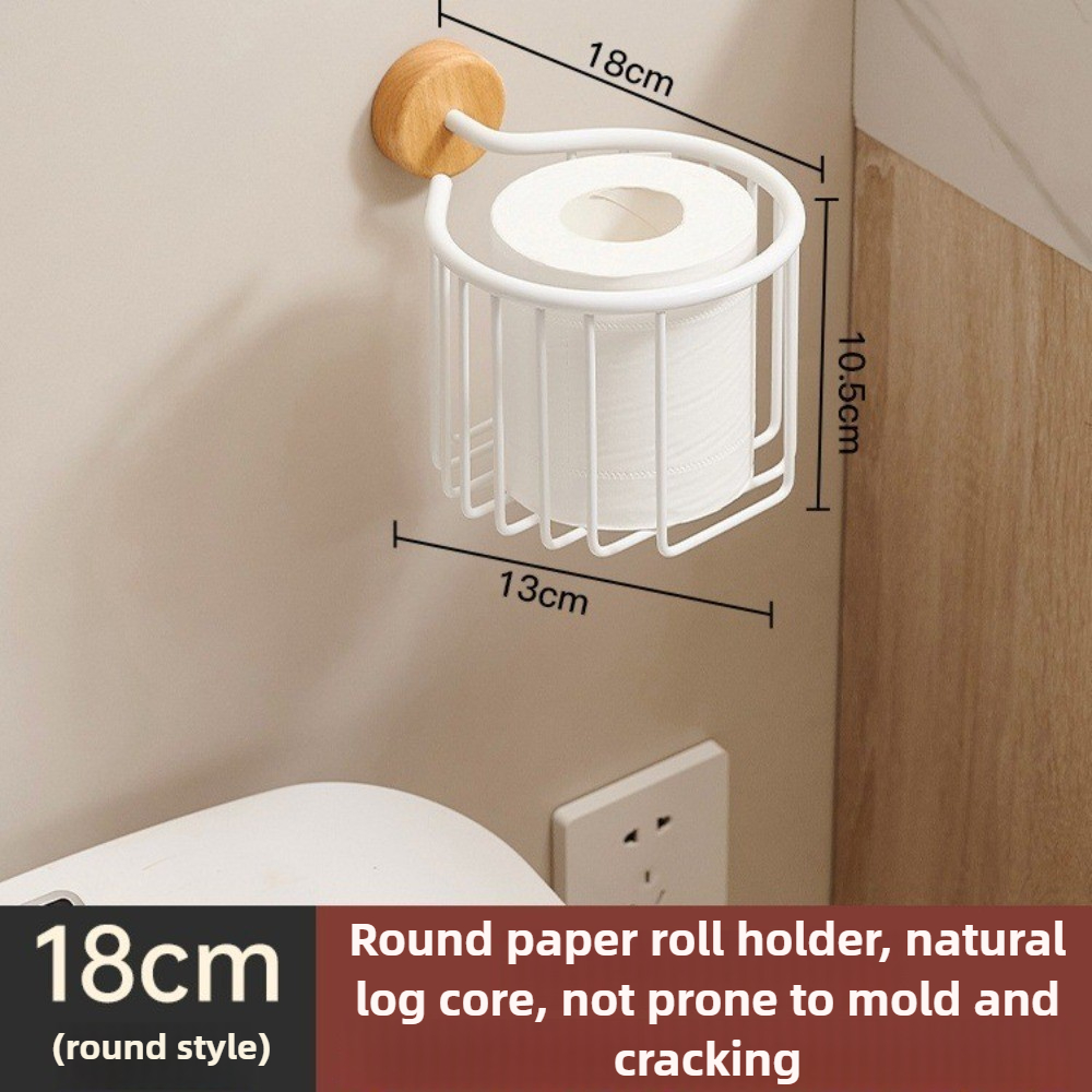 Toilet Tissue Box Bathroom Walnut Space Aluminum Paper Box Mobile Phone Storage Rack Stylish and Handsome Bathroom Accessories: Burgundy
