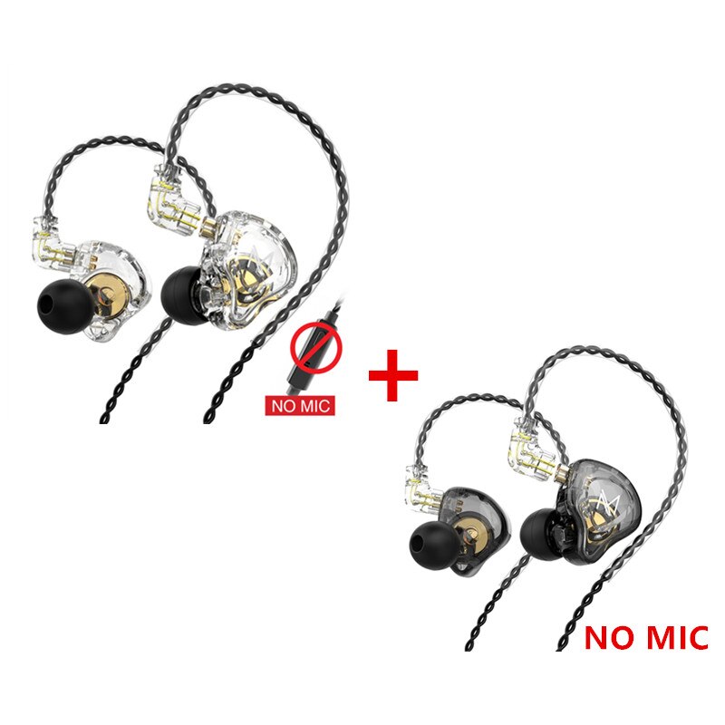 Najnowsze słuchawki douszne TRN MT1 Dynamiczny monitor DJ IEM Słuchawki douszne HIFI Sportowe słuchawki z redukcją szumów TRN M10 TA1 ST1 V90s T300 X7: Black