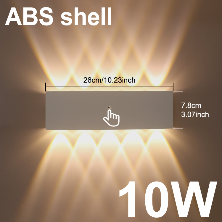 Mur LED lampe murale intérieure haut et bas lumière chambre salon escaliers éclairage charge sans câble enfichable: 5000k / Rouge