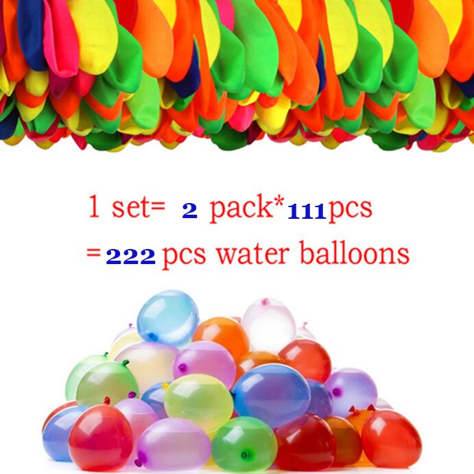 1110Pcs Water Ballonnen Voor Kinderen Jongens Ballonnen Set Party Game Quick Fill Ballon 1110 Bossen Voor Zomer Speelgoed Outdoor strand Speelgoed: 222 pcs