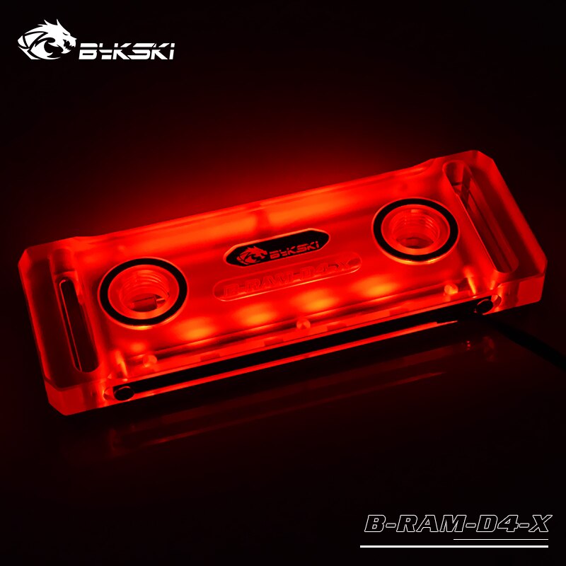 Bykski Acryl RAM Wasser Block Speicher Kühler unterstützt 4 kanäle & 2 kanäle 5V Oder 12 Mobo Aura synchronisieren b-RAM-D4-X: 12V RGB 4Stift