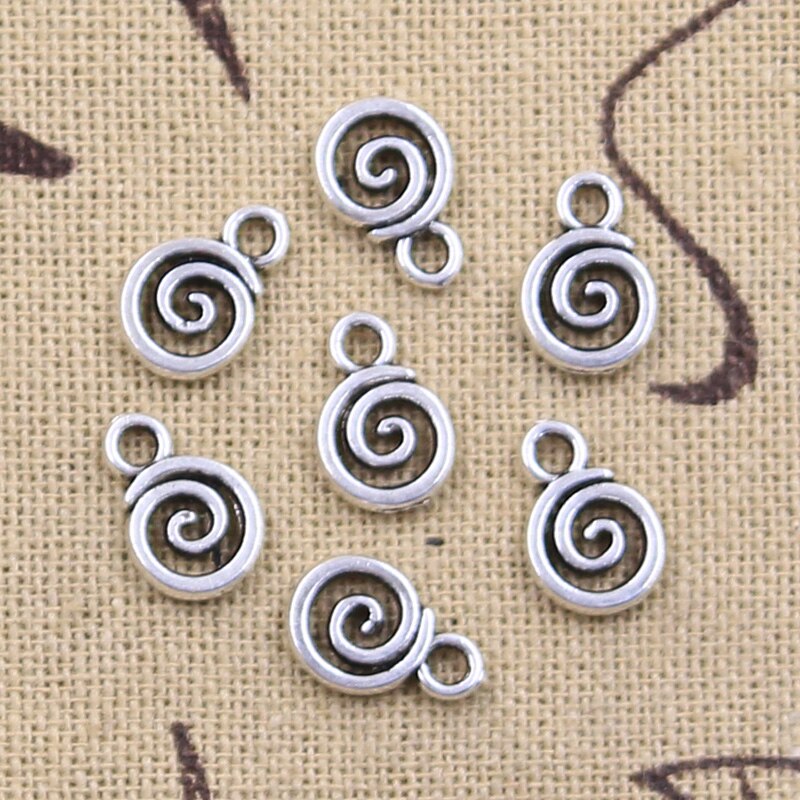 30Pcs Charms Spiraal Schroef Helix Spits Volution 12X8Mm Antiek Zilver Kleur Hangers Maken Diy Handgemaakte Tibetaans vinden Sieraden