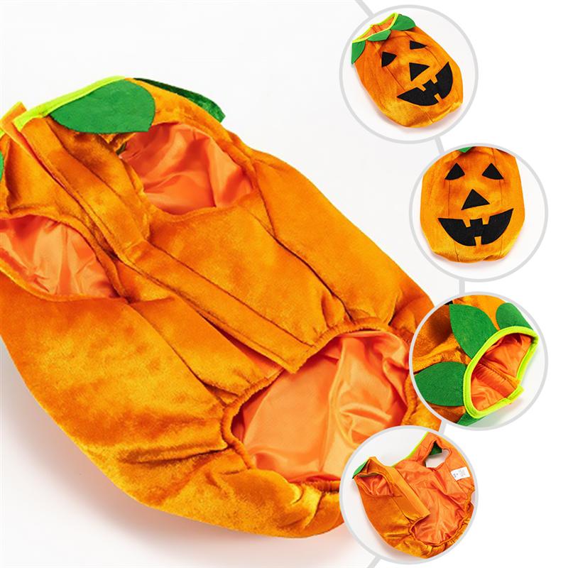 1Pc Halloween Pet Costume Pumpkin Cat Dog Clothes Pet Supply For Halloween Party