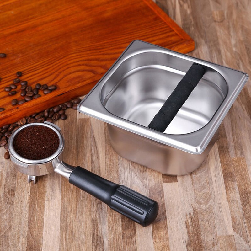 Coffee Knock Box - Stainless Steel Espresso Knock Box Container for Coffee Ground