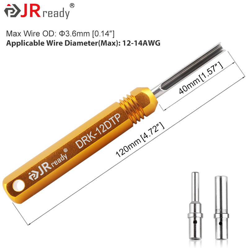 JRready Pin Extractor Tool For Solid/Stamped Contacts Terminal Removal Instrument For Deutsch Connector DT/DTM/DTP/HDP/DRC ,RT1B: Ivory