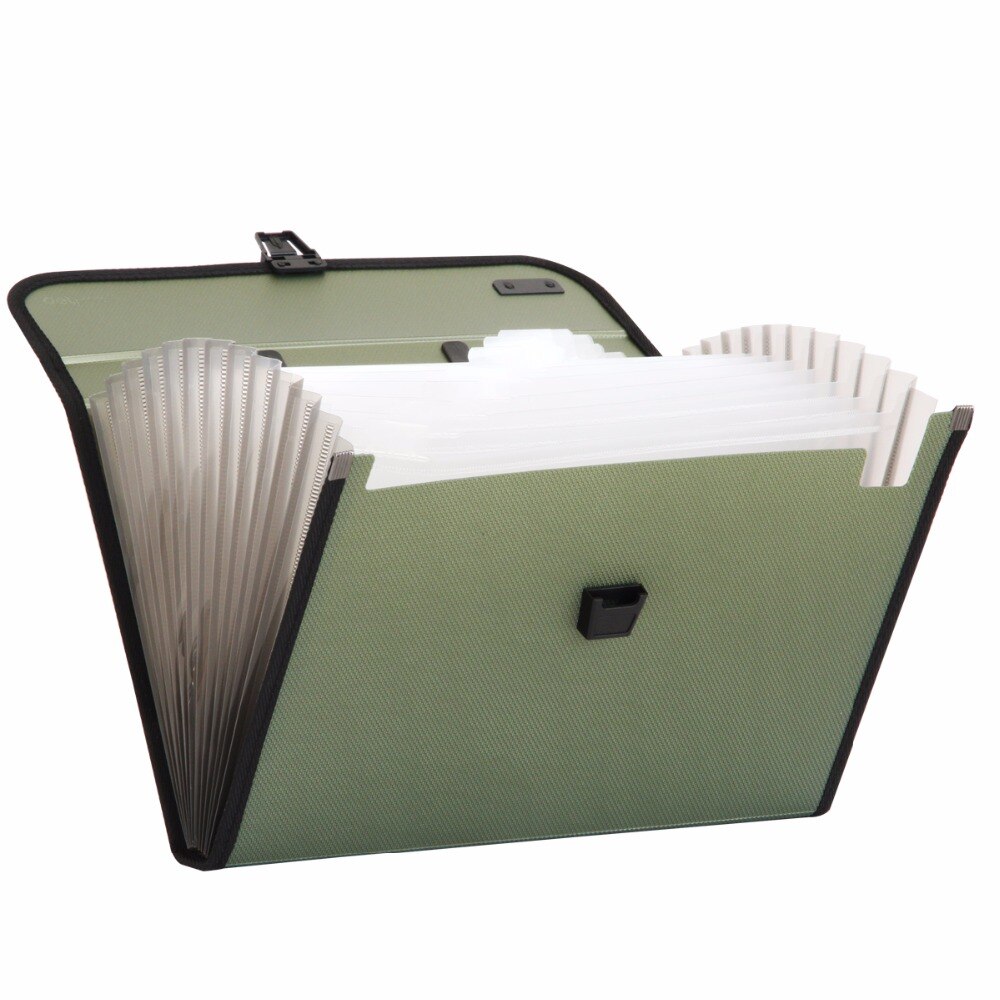 Deli 1 stk bærbar orgeltaske  a4 ekspanderende tegnebog fil kontor service datapakke dokumentmappe opbevaringspose 5555