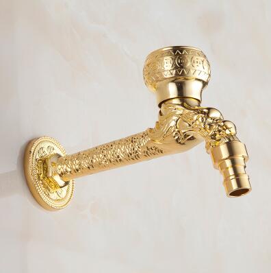 Golden Washing Machine Crane Decorative Outdoor Faucet Garden Bibcock Tap mop Faucet: Burgundy