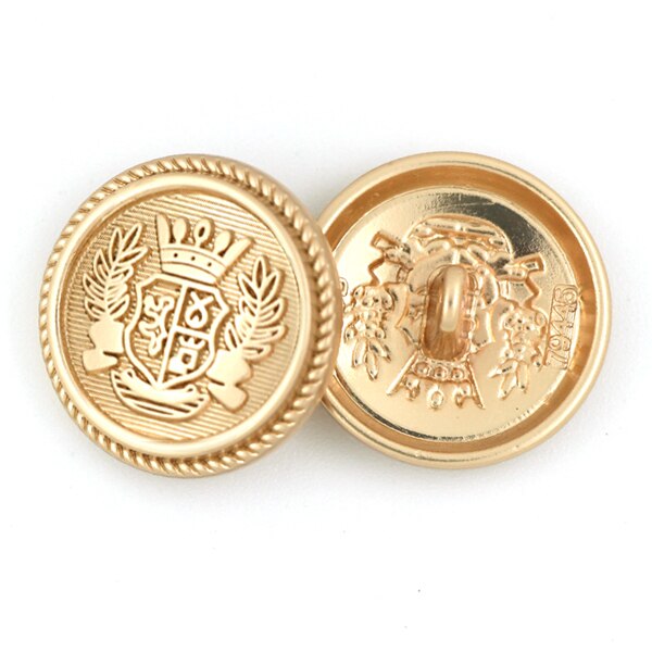 5 stuks metalen knoop ronde decoratieve knopen voor kleding diy jas blazer trui naai accessoires goud gouden knoop 15/20/25mm: Goud / 15mm